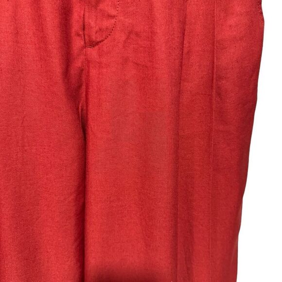Banana Republic Cherry Red Lena Wide-leg Linen-blend Pant Trousers - Picture 8 of 13
